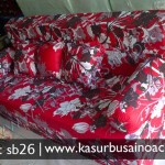 Sofa Bed Motif Bunga Merah
